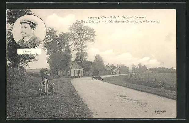 CPA St-Martin-en-Campagne, Circuit de la Seine-Inferieure, From Eu to Dieppe, Le V