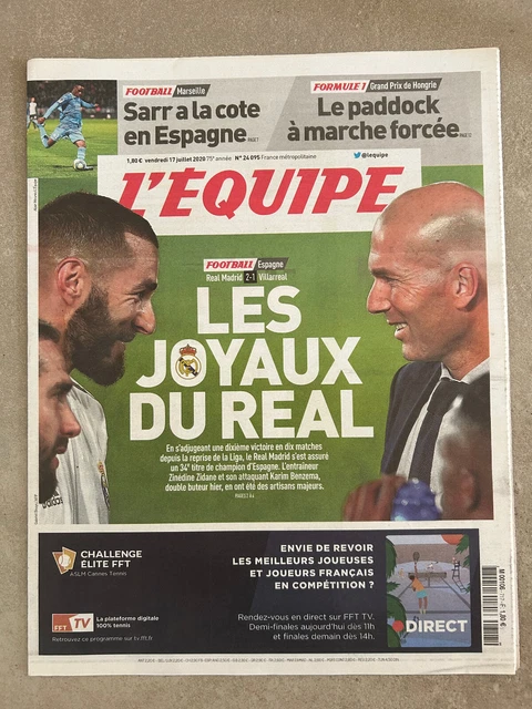 Journal L’Équipe Du 09/05/2023 – N°25104 – Aulas, Haaland, Benzema – Édition Originale