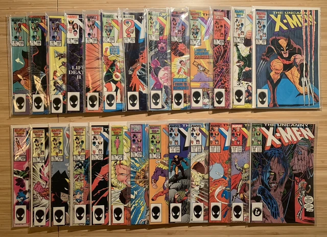 Lot of 26 Uncanny X-Men Comics: Issues #195-220 Marvel Comics 1985 -1987
