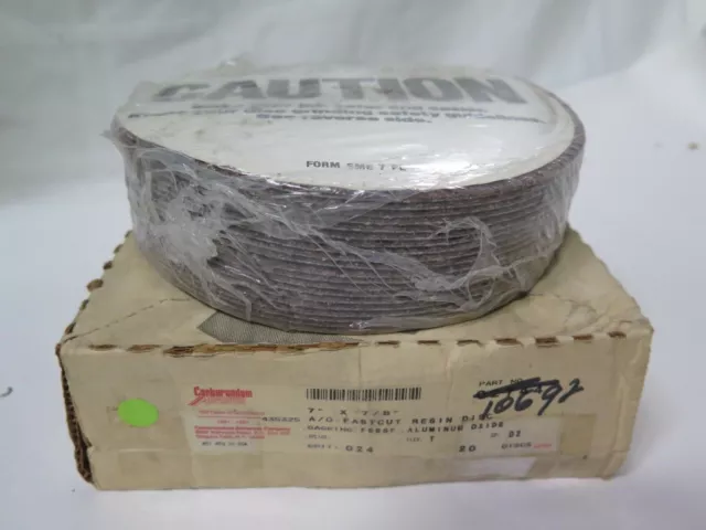 Carborundum Abrasives A/O Fastcut Resin Discs 24 Grit 7" x 7/8" 10692  Qty 20