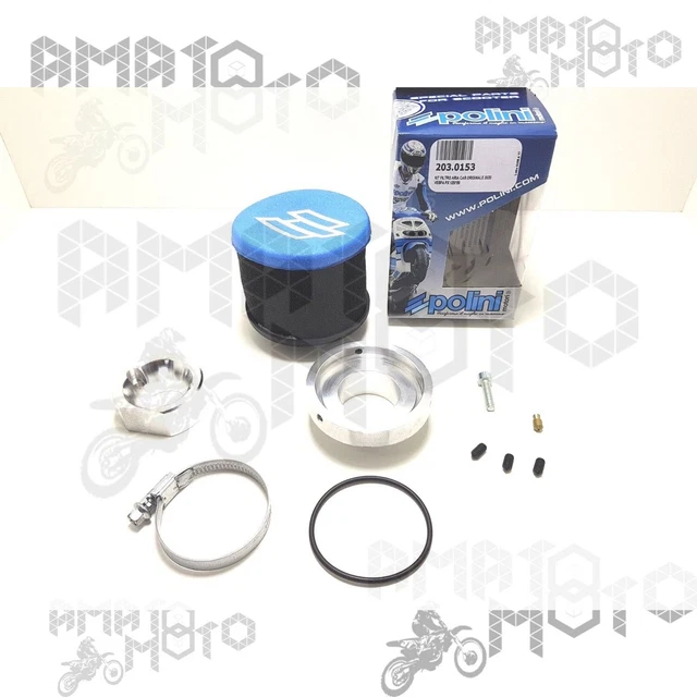 Filtre à Air Polini Pour Scooter Piaggio 250 Vespa GTS - Référence 203.0138, Mousse Bi-densité Gris/bleu