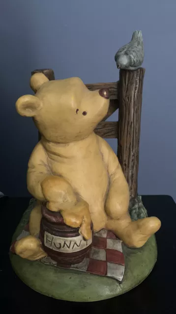 Classic Pooh Disney Winnie the Pooh by Charpente Coin Bank VTG w/ Blue Bird