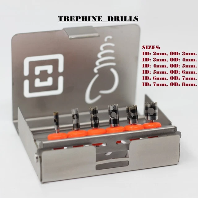 Trephine Drills  (Set of 6 with Box Complimentary)