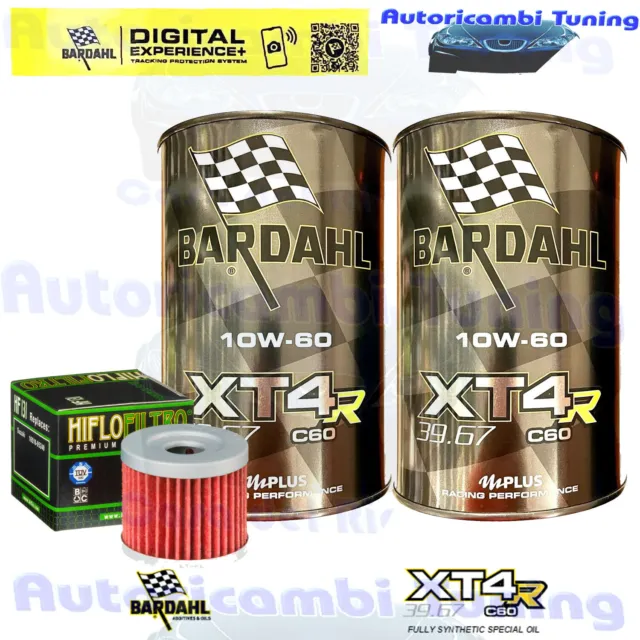 Kit De Mantenimiento Aceite Bardahl XT4R 10W60 Filtro Para Suzuki GZ125 Marauder