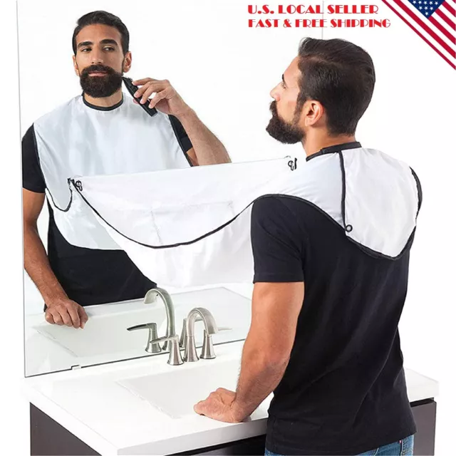 Shaving Apron Barber Clipper Beard Trimming Goatee Hair Cut Smock Collector Bib