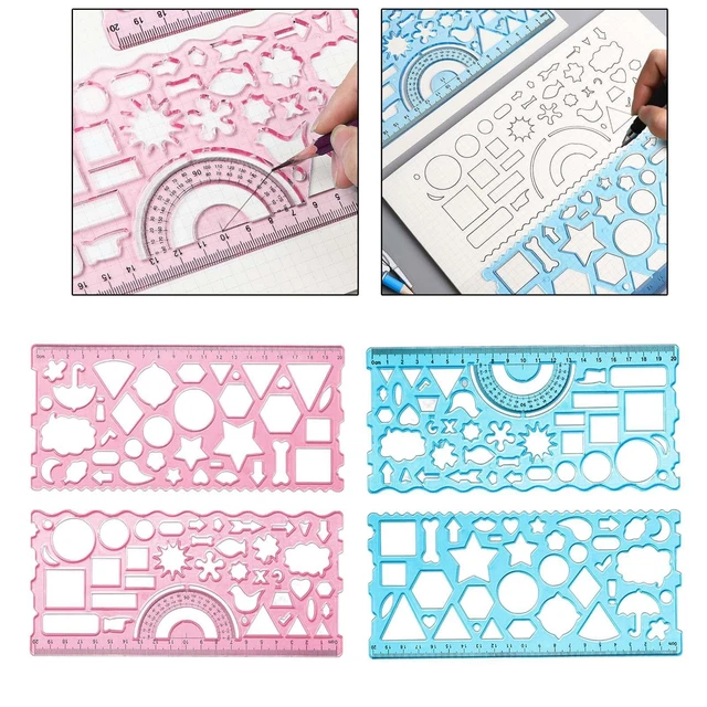 Pochoir Géométrique Multifonction - Règle Créative Pour Cercles, Dessin, Peinture - En ABS, Pour Enfants Et Adultes