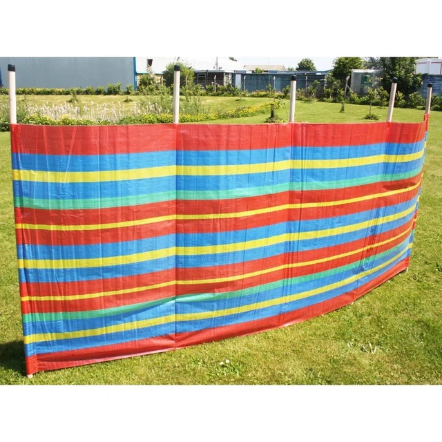 Multicoloured Camping Windbreak 4, 5, 8 & 10 Pole