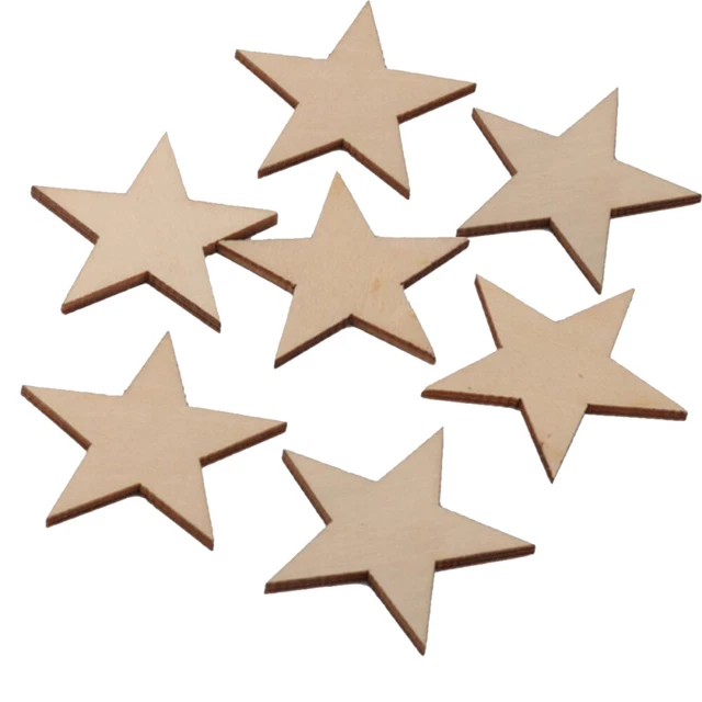 25 PCS Pièces En Bois Pour L'artisanat Découpe De Bois De Noël Mariage