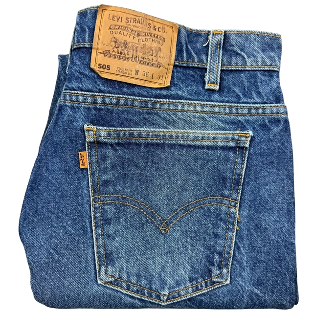 VINTAGE LEVIS 505 Jeans 80's Blue Regular Fit Orange Tab USA VINTAGE LEVIS 505 Jeans 80's Blue Regular Fit Orange Tab USA