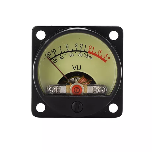VU Meter Yellow Pointer Dial White LED Backlit Amplifier Panel VU Meter Header✈