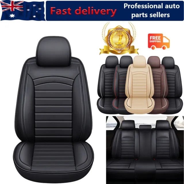 Leather Car Seat Covers Front Rear For Nissan X-trail Pulsar Qashqai Navara US