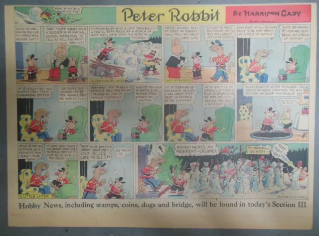 Peter Rabbit Sunday Page by Harrison Cady from 1/16/1944 Size: 11 x 15 inches