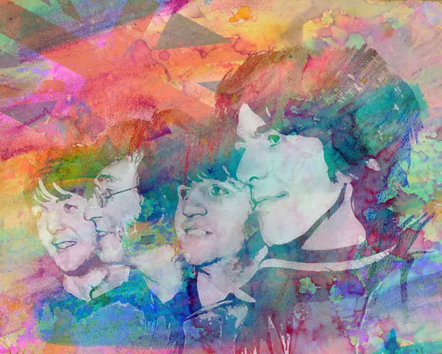 The Beatles Art Print, Beatles Canvas, Lennon, Paul McCartney, Ringo, George