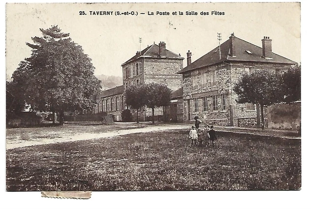 95.Taverny.la Poste Et La Salle Des Fetes Timbre Taxe