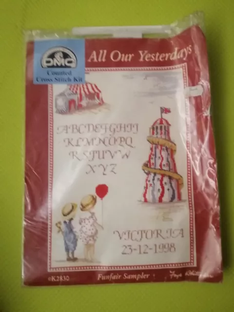 DMC Counted Cross Stitch Kit ALL OUR YESTERDAYS Funfair Sampler