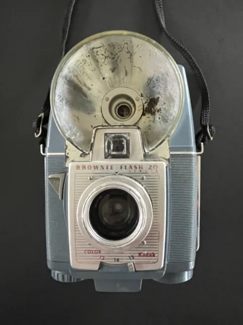 Kodak Brownie Flash 20 Vintage Film Camera - Blue Untested