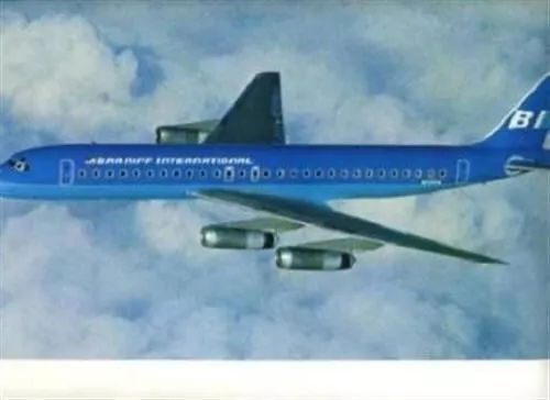 Braniff International DC-8 Flying Colors Poster Con Colores Triunfrales