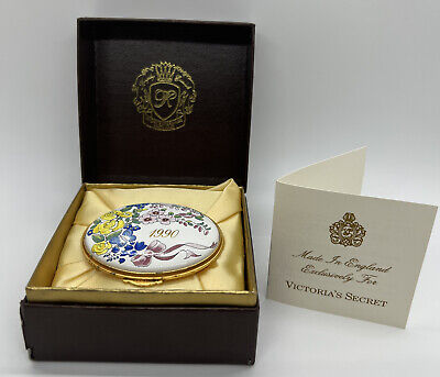 Victoria’s Secret Enamel Copper Floral Jewelry Trinket Box 1990 Made In England