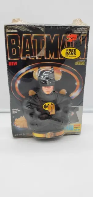 1989 Ralston Batman Factory Sealed Cereal With Coin Bank