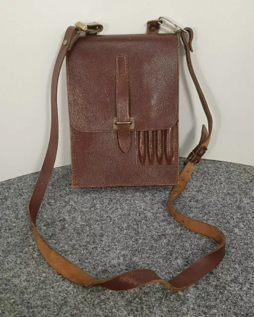 Karten Tasche 50Er 60Er 70Er Jahre Arzttasche Leder Schul Rucksack Vintage Retro