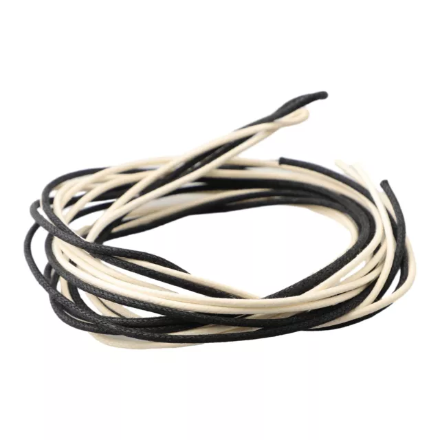 (White+Black) Guitar Wire Cloth 22 Gauge For Pickups Pots Guitar Accessories