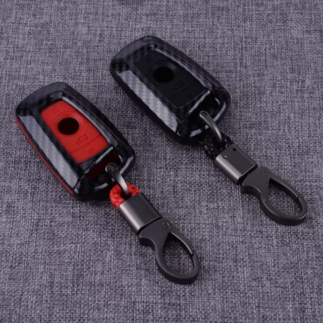 Carbon Fiber Remote Entry Key Fob Case Cover Fit For  BMW 1-7 Series F10 F20 F30