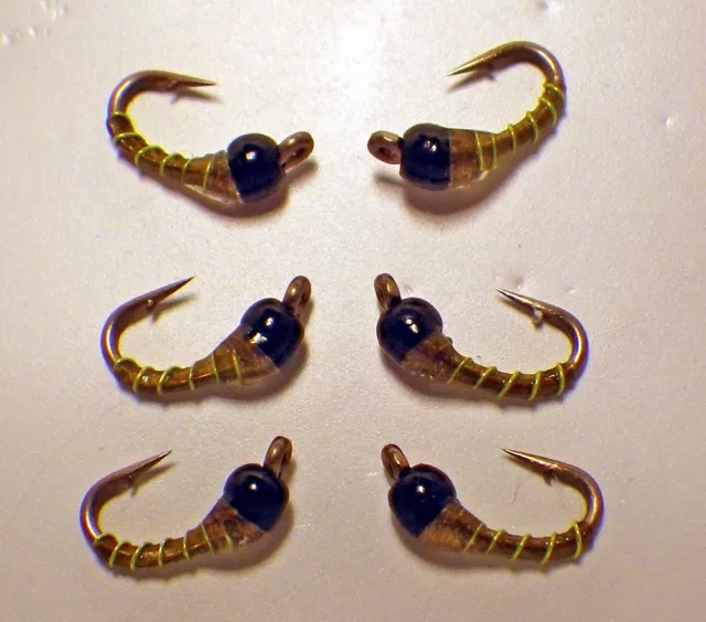 Zebra Midge Tungsten Black Olive Chart #18-Fly Fishing Flies-Trout Flies-Lot