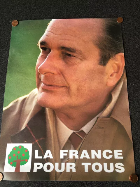 Affiche JACQUES CHIRAC LA FRANCE POUR TOUS  1995 Campagne Présidentielle