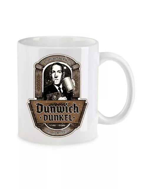 Dunwich Dunkel Kaffeetasse Lovecraft Miskatonic Beer Bier Logo Cthulhu Brauerei