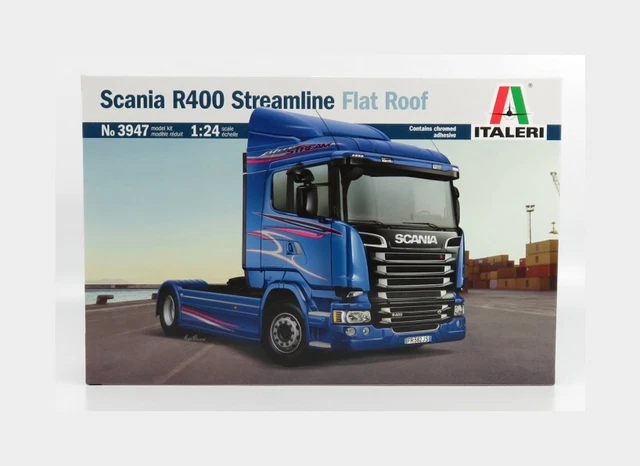 1:24 Italeri Scania R400 Streamline Flat Roof Tractor Truck 2010 Kit IT3947 Mode