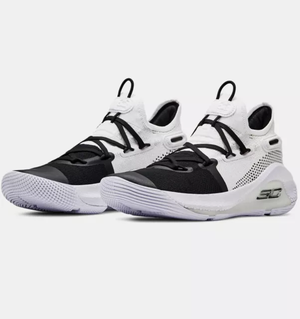 SALE Under Armour Curry 6 Junior Boys Girls Basketball Shoes SIZE 3 3.5 4 White