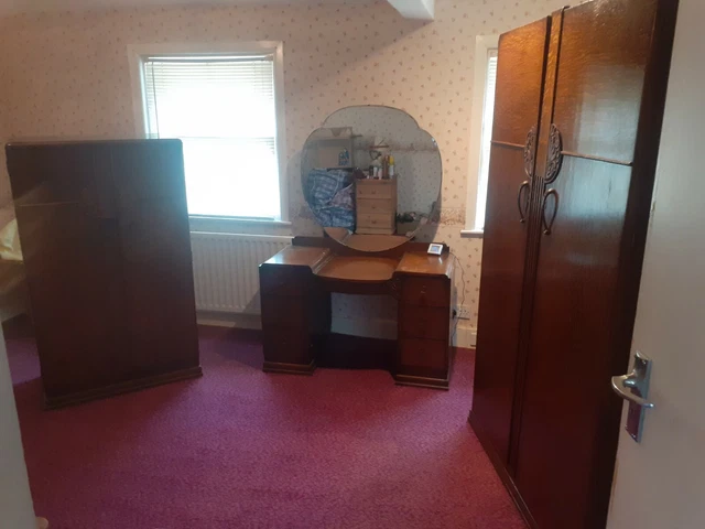 bedroom furniture set with dressing table antique vintage retro.