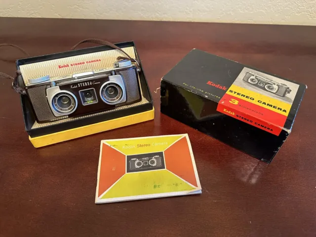 Cámara estéreo vintage Kodak de 35 mm