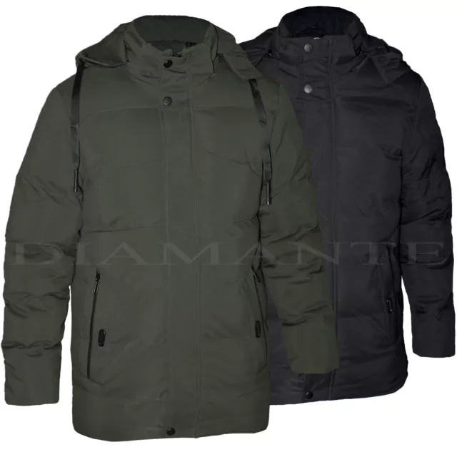 Giubbotto Uomo Invernale Imbottito Giacca Cappotto Piumino Casual 1575