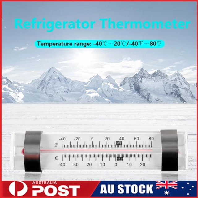 Portable Fridge Thermometer Hanging Hook Plastic Temperature Gauge Kitchen Tools