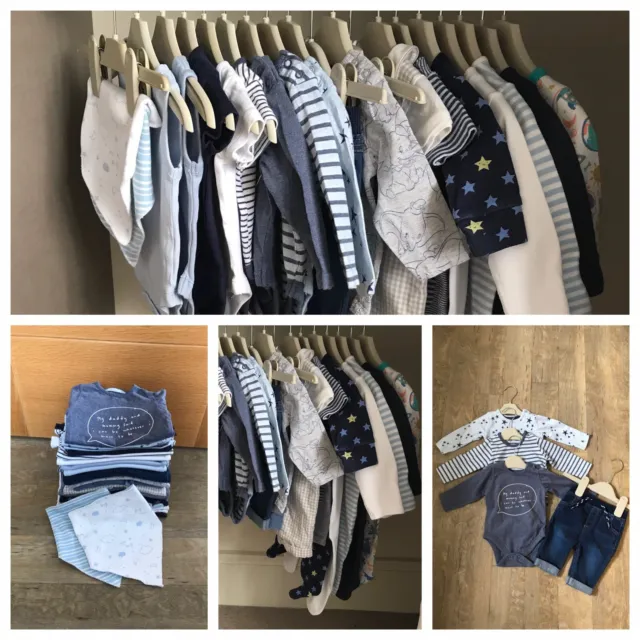 Beautiful Baby Boy Clothes Bundle Age 0-3 Months Great Condition.