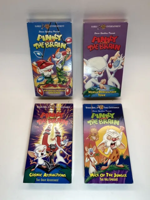 ANIMANIACS PINKY AND the Brain VHS 4 Lot: Christmas, World Tour