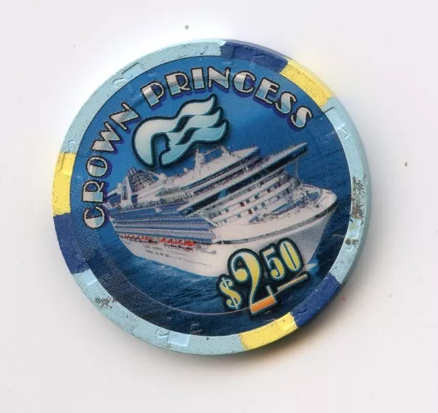 2.50 Chip from the Crown Princess Casino Cruise Ship