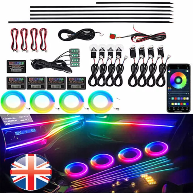 Neon Full Car Interior Ambient Lighting Kit RGB LED Bead Symphony Dream Music UK