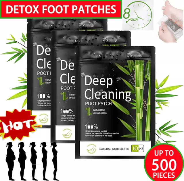 Detox Foot Patches 500pcs Deep Cleansing Foot Pads Natural Plant Toxins Removal