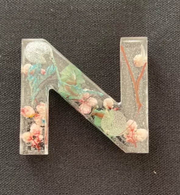 Resin Custom One Of A Kind Letter Y Keychain Pink And Blue