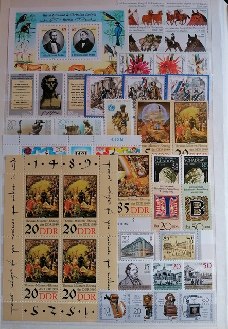 Sammlungsauflösung, DDR, Lot aus Jahrgang 1989 postfrisch(1)