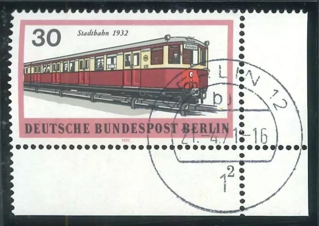 Berlin Mi-Nr. 382 Eckrand  Ecke 4 Formnummer 2 - zentrischer Vollstempel + Gummi