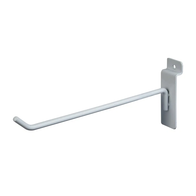 Econoco 8� Slatwall Deluxe Hooks Slatwall Hooks Display Hooks for Panel Wh...