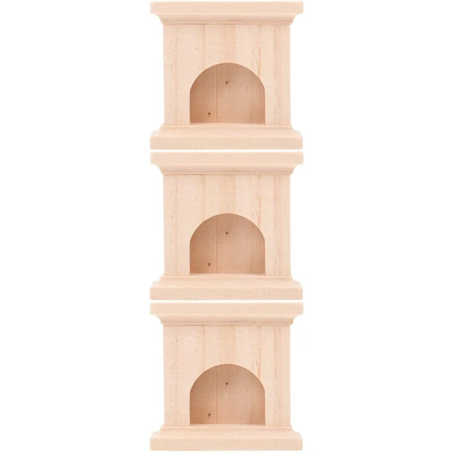 3 PIEZAS Modelos de Micropaisajes Muebles de Dormitorio Chimenea De Madera Exterior