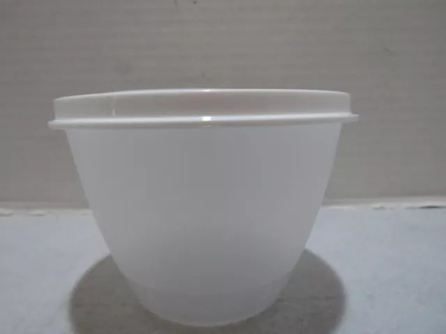 New Tupperware Refrigerator Bowl 14 Oz Sheer W/White Lid