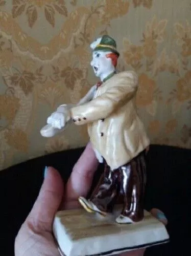 Payaso de la URSS B. Vyatkin y el perro Manyunya figura de porcelana rusa... 3