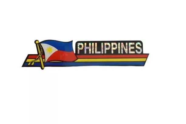 Philippines Bumper Sticker  / Flag Sticker / "3 x 11 3/4" Bumper Sticker