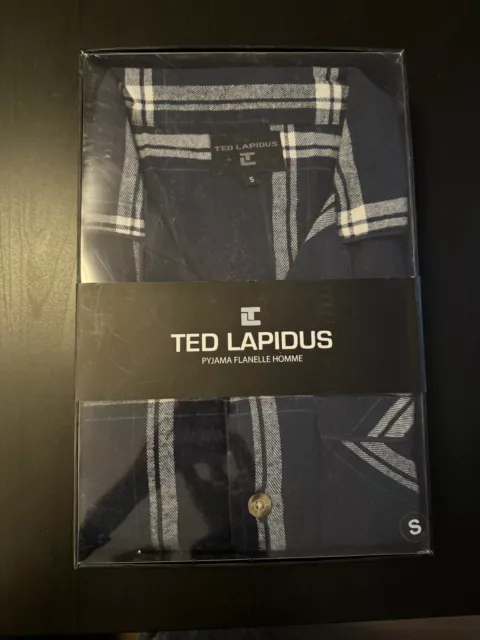 Pyjama Ted Lapidus : ensemble pyjama bleu en flanelle taille S