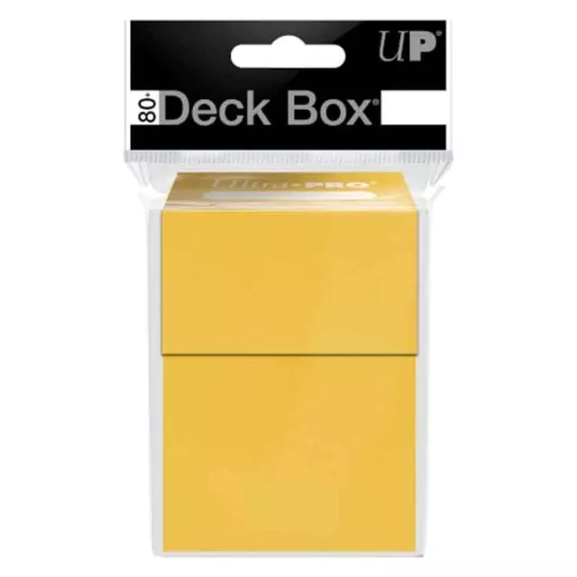 Ultra PRO Deck Box Yellow | Pokemon YuGiOh MTG TCG | Fits 80 Sleeved Cards